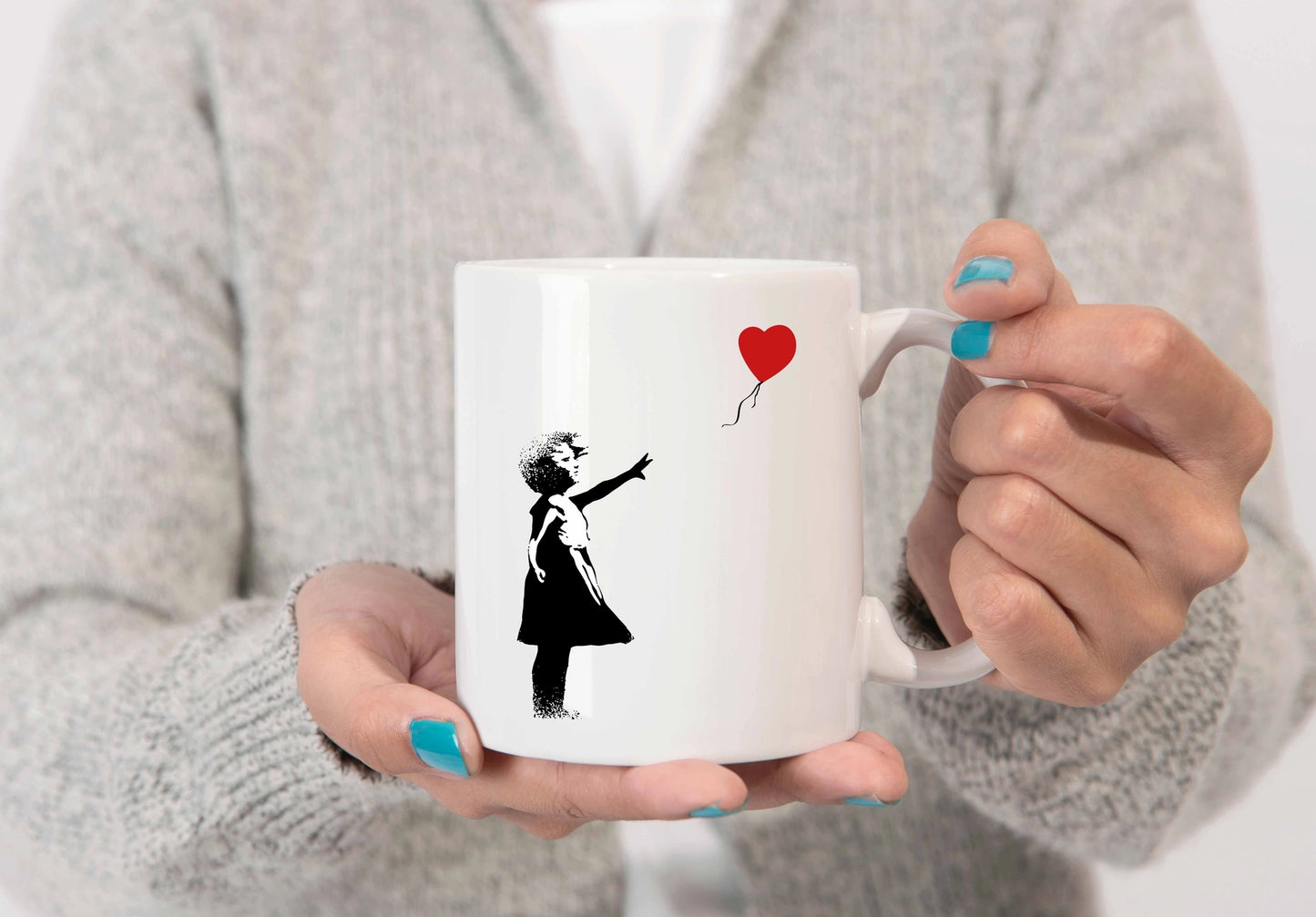 Banksy tazza in ceramica 325ml - Girl With Red Balloon