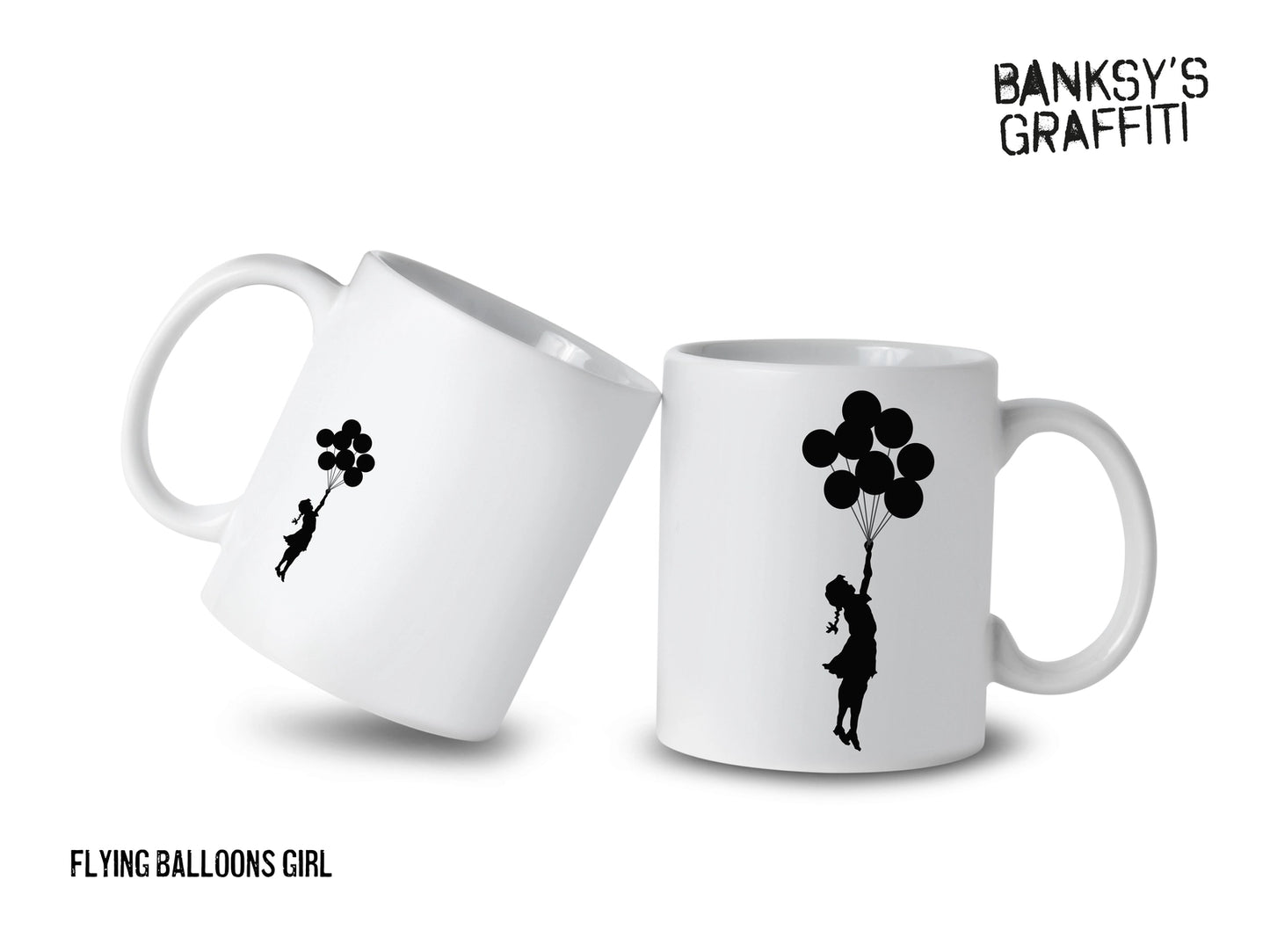 Banksy tazza in ceramica 325ml - Flying Balloons Girl