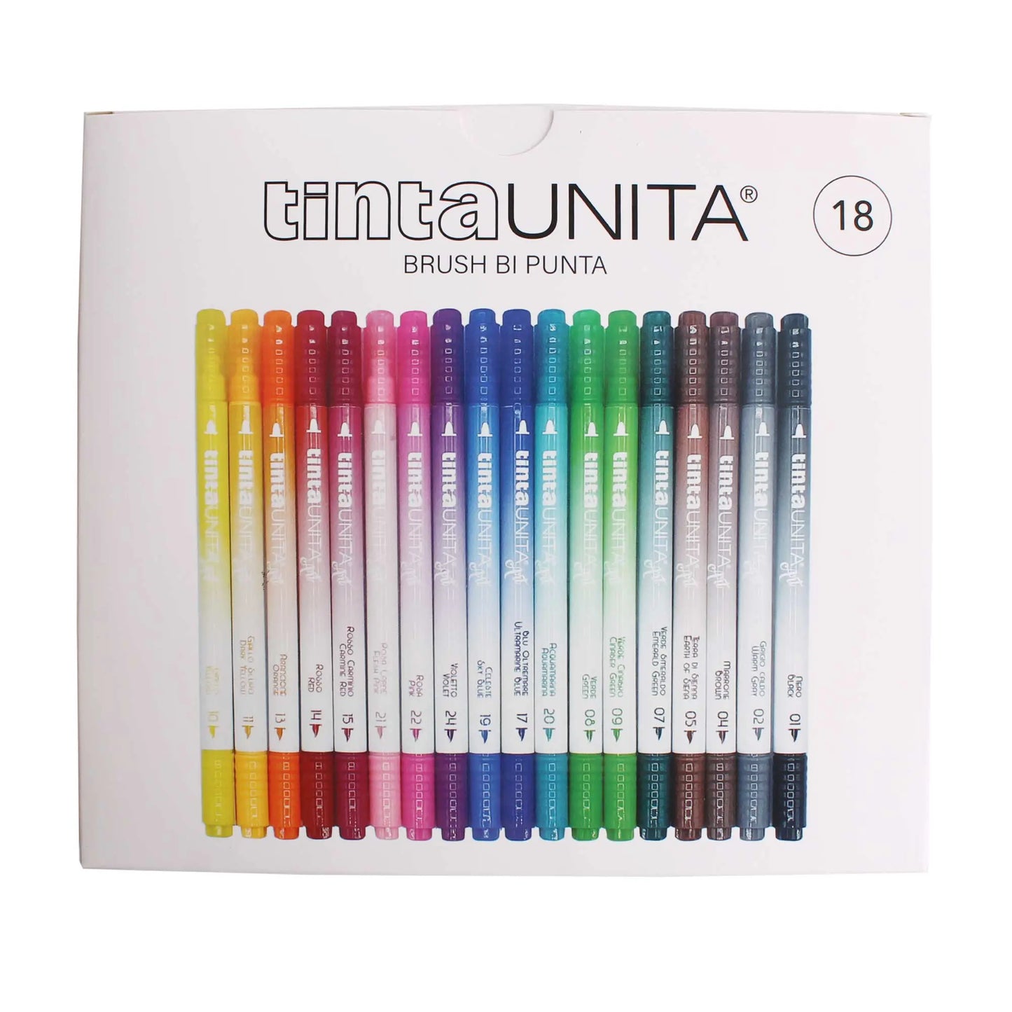 Brush BI punta tinta unita 18 pezzi