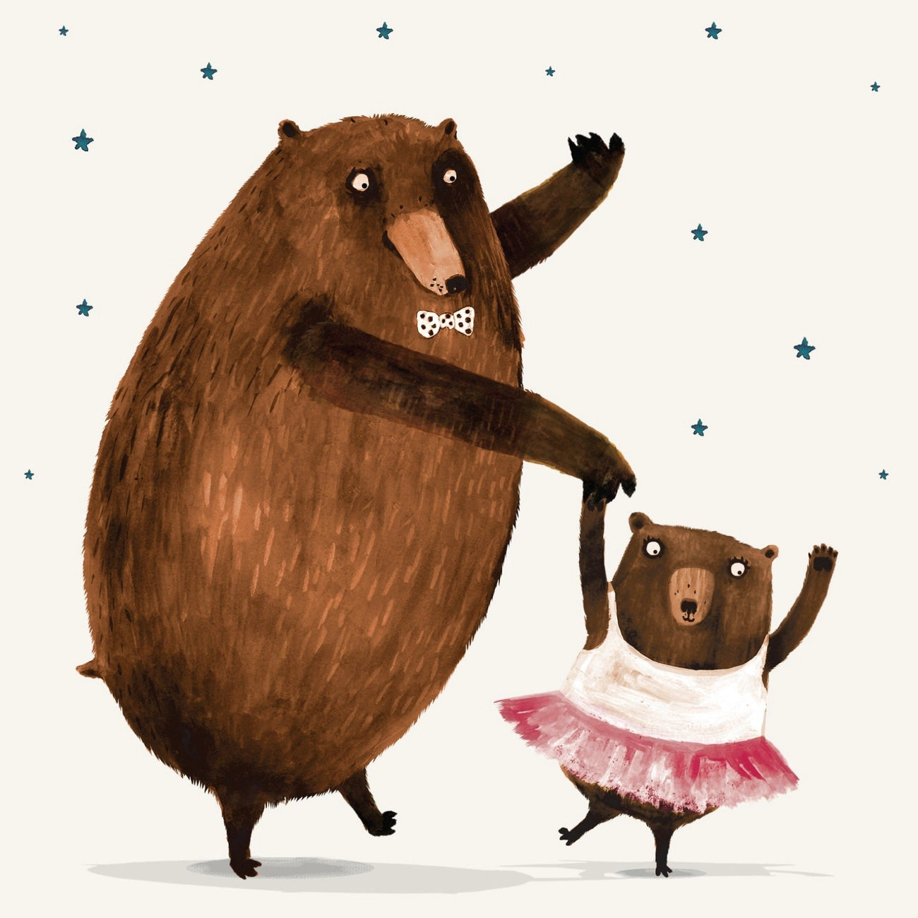 Biglietto auguri CHARLEY RABBIT from London_ Orsi "Padre e figlia"