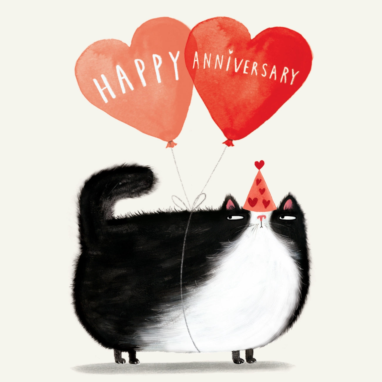 Biglietto auguri CHARLEY RABBIT from London_ Gatto "Anniversario"