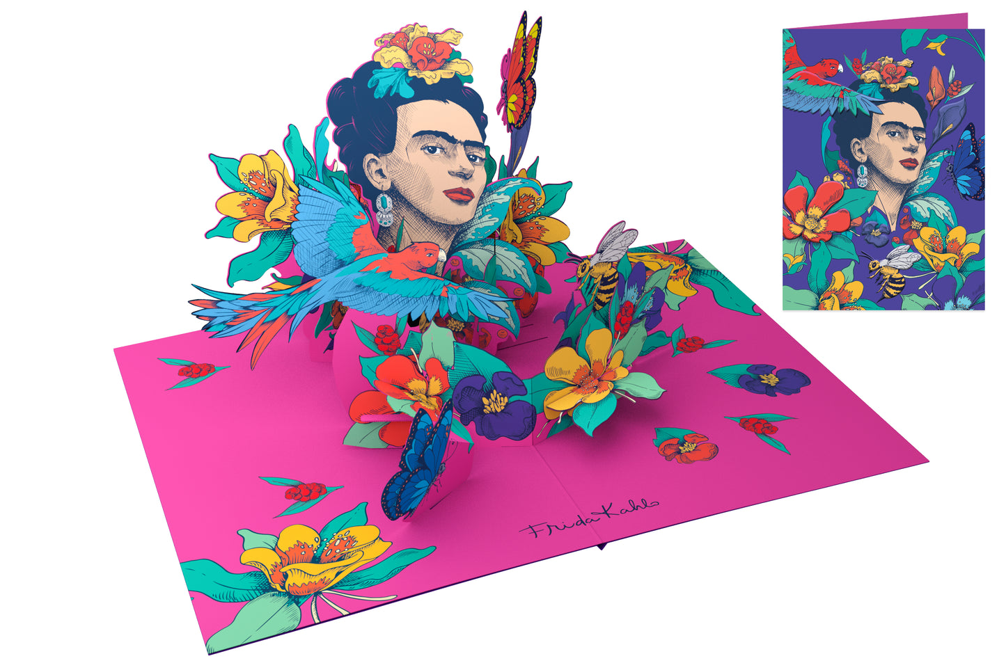 Biglietto Origamo Frida Kahlo