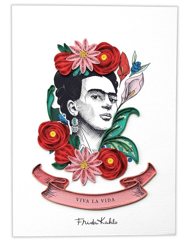 Biglietto Origamo Frida Kahlo quilled