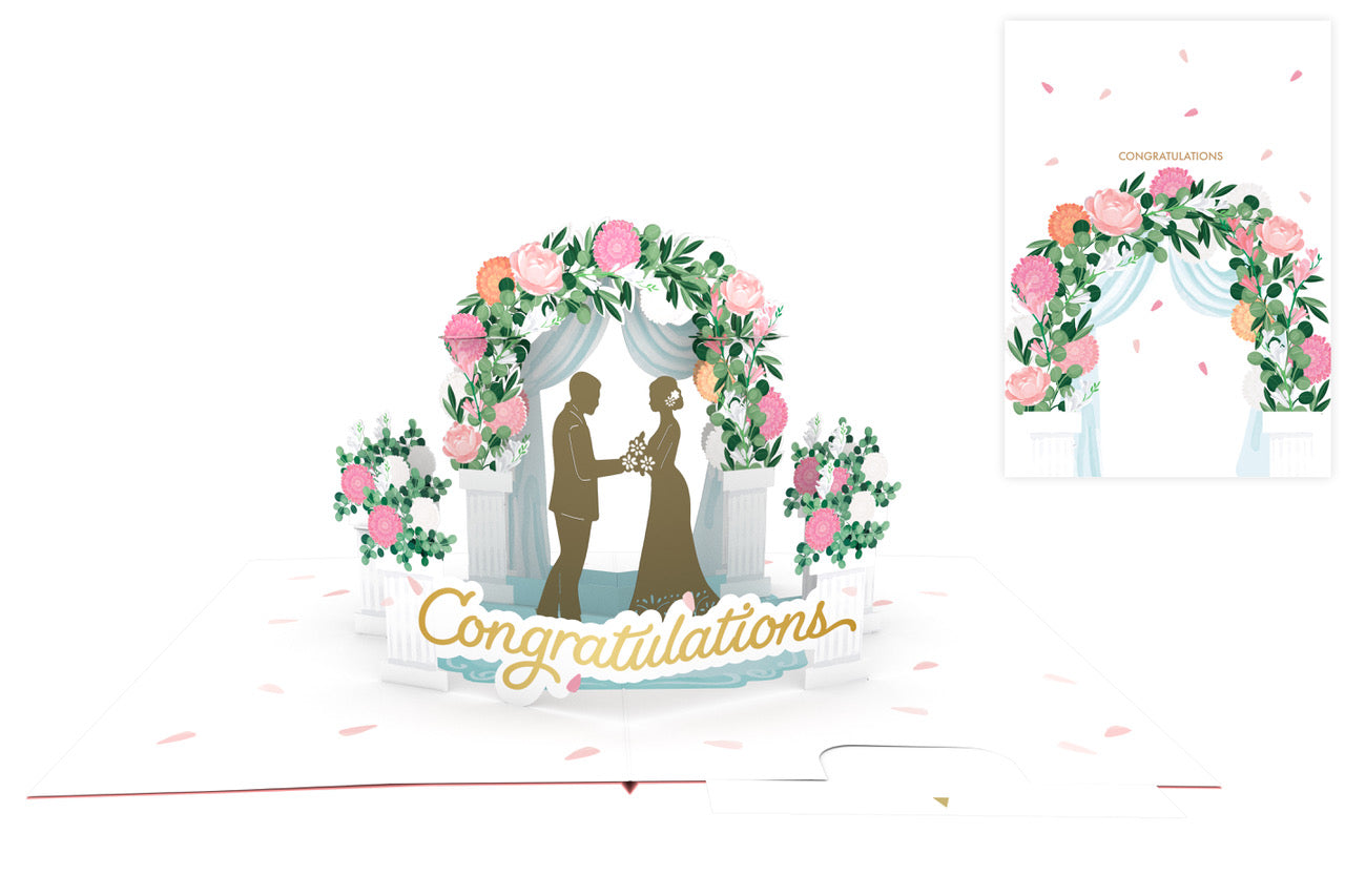 Biglietto Origamo auguri congratulazioni agli sposi