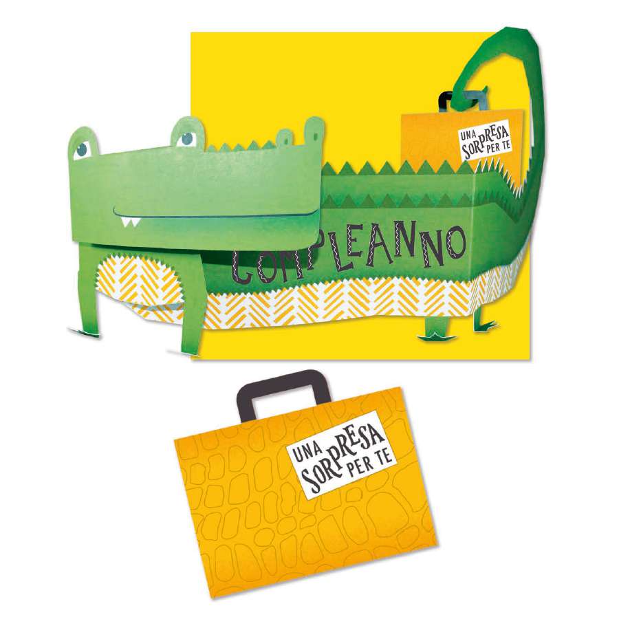 PANINI biglietti pop up auguri coccodrillo