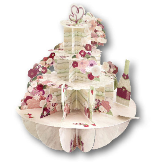 SANTORO . PIROUETTES  Biglietto popup torta nuziale