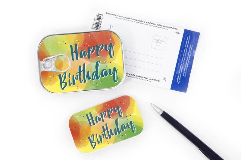 Posta in scatola "happy birthday"