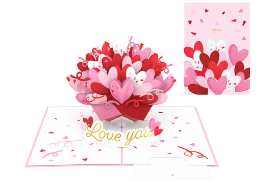 Biglietto Origamo Kirigami LOVE YOU