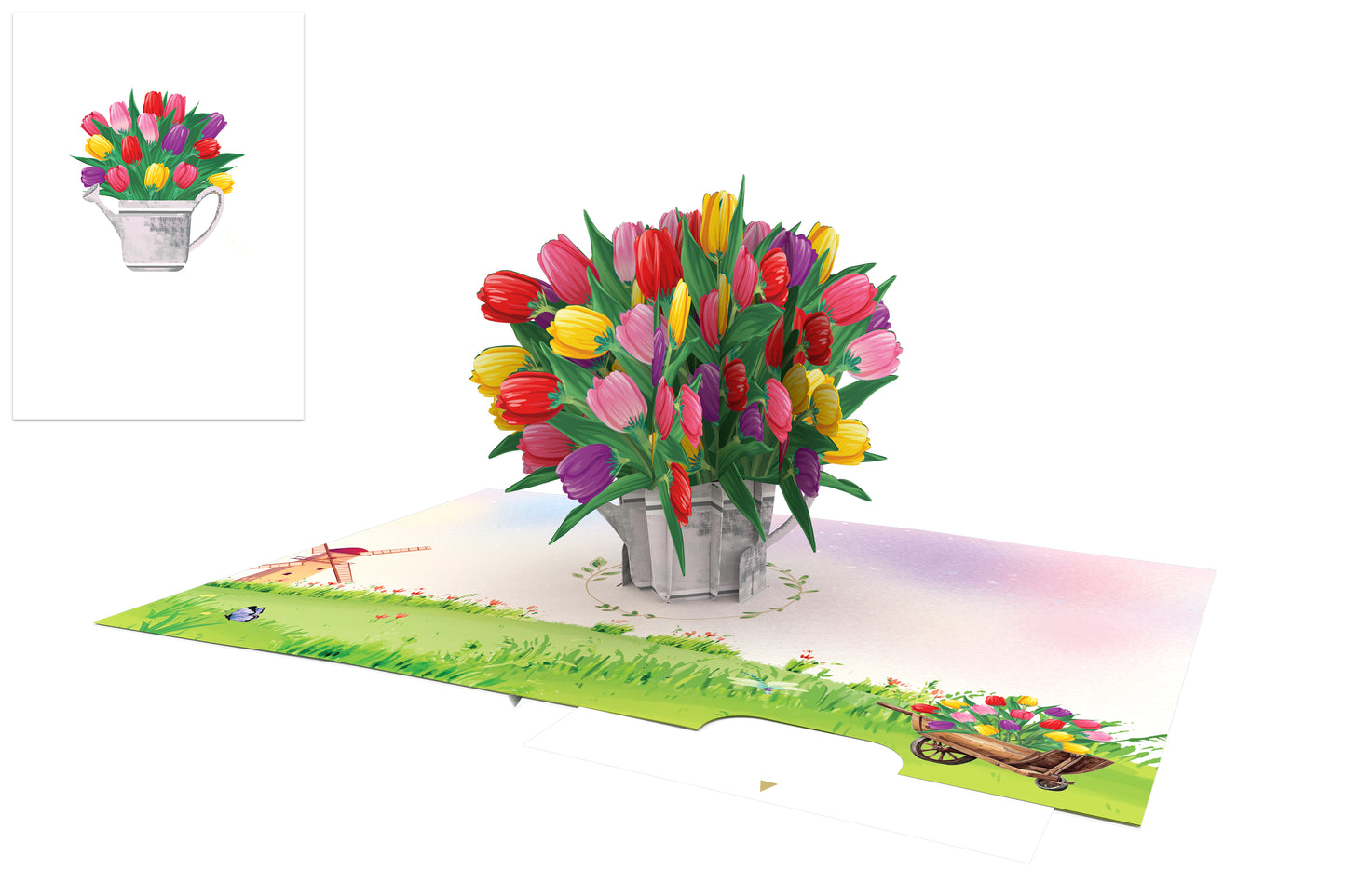 Biglietto Origamo tulipani