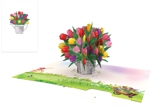 Biglietto Origamo tulipani