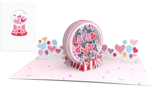 Biglietto Origamo Kirigami  Love joy