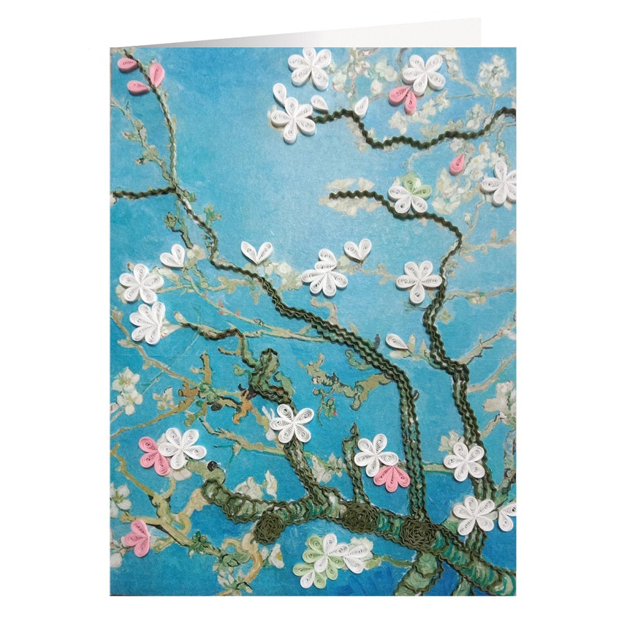 Biglietto Origamo di Van Gogh mandorlo in fiore