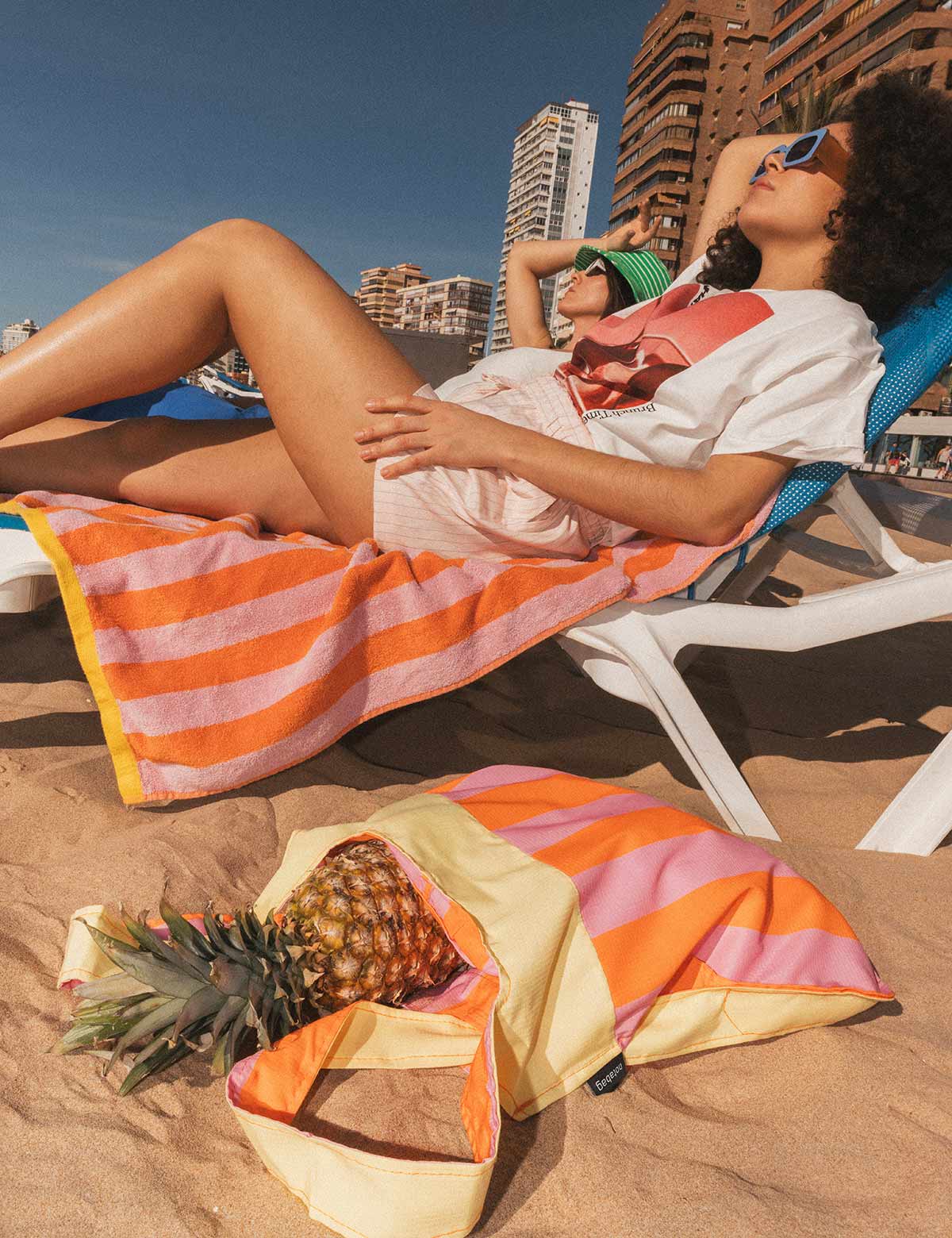 NOTABAG . Borsa - zaino -arancio-rosa