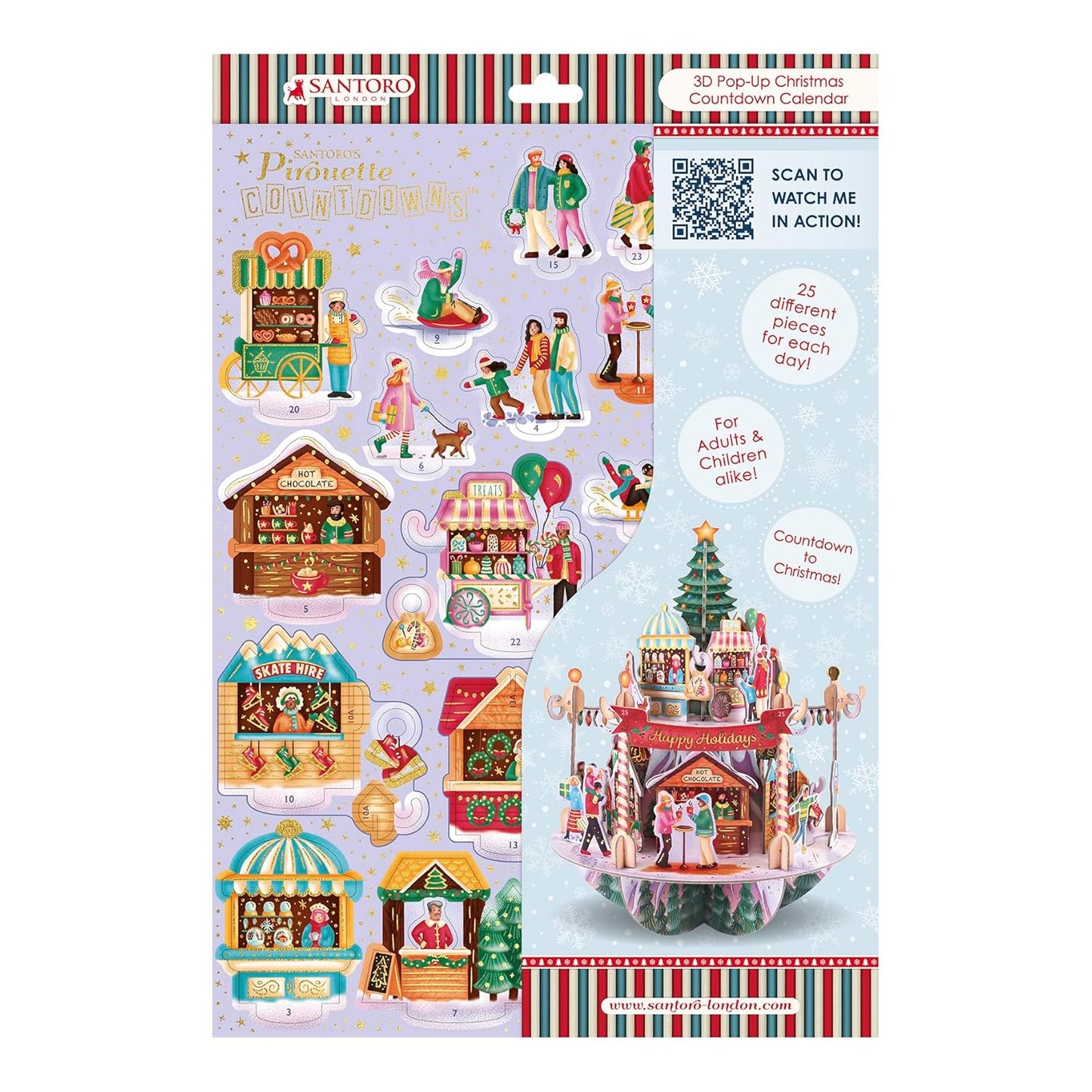 Calendario avvento Mercatino di Natale 3D _ SANTORO