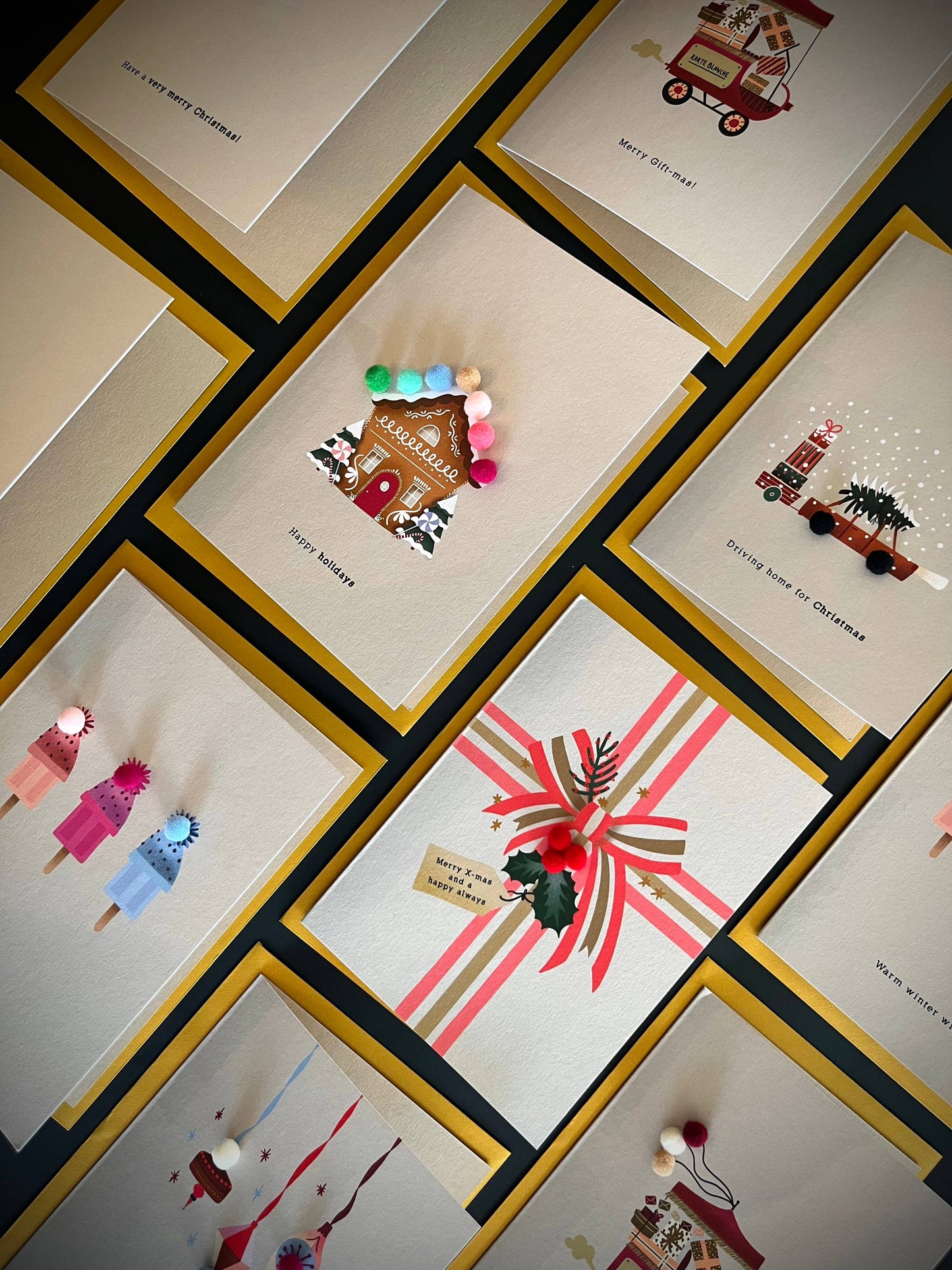Albero di Natale _ Biglietto con decoro PonPon