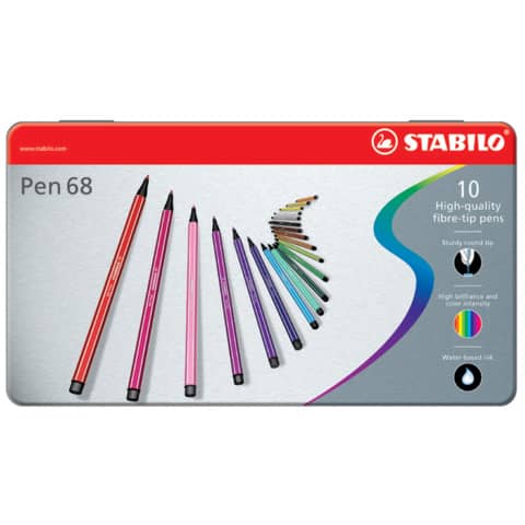 Pennarelli Stabilo pen 68 da 10 pezzi