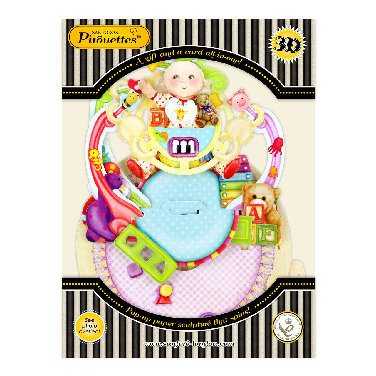 SANTORO . PIROUETTES Biglietto popup BABY