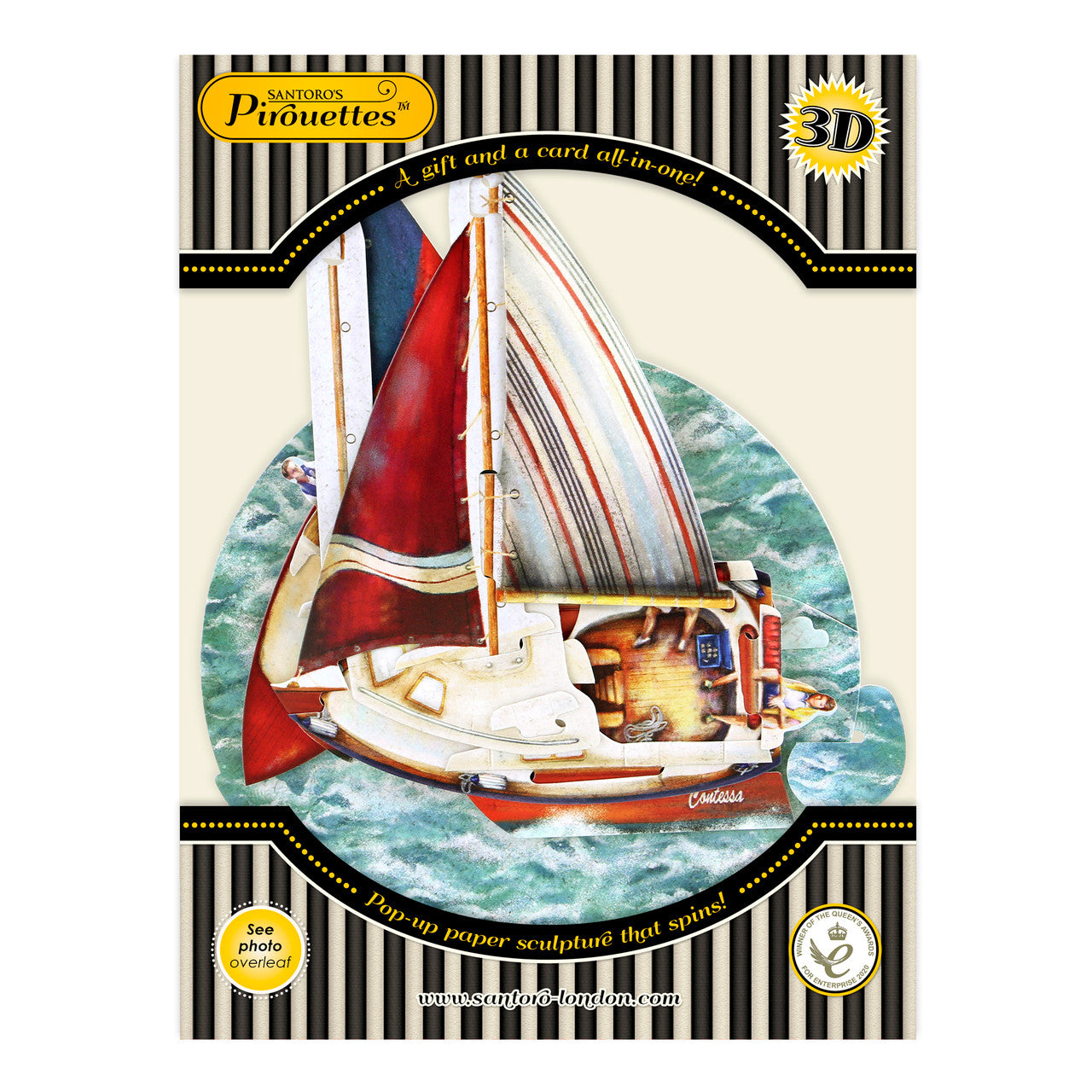SANTORO . PIROUETTES Biglietto popup Vela