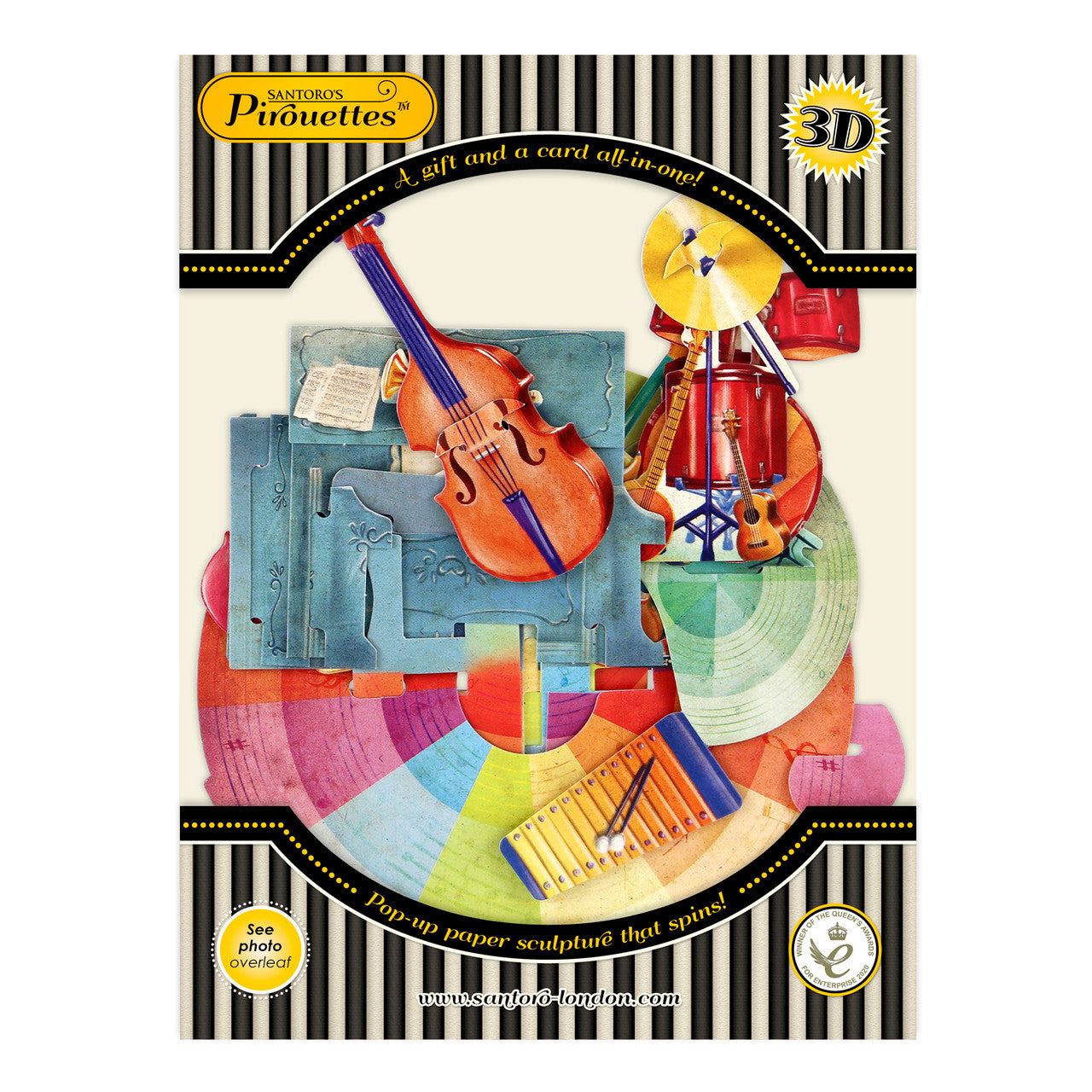 SANTORO . PIROUETTES Biglietto popup Musica