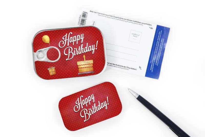 BIGLIETTO_scatola sardine _ «Buon compleanno» può inviare