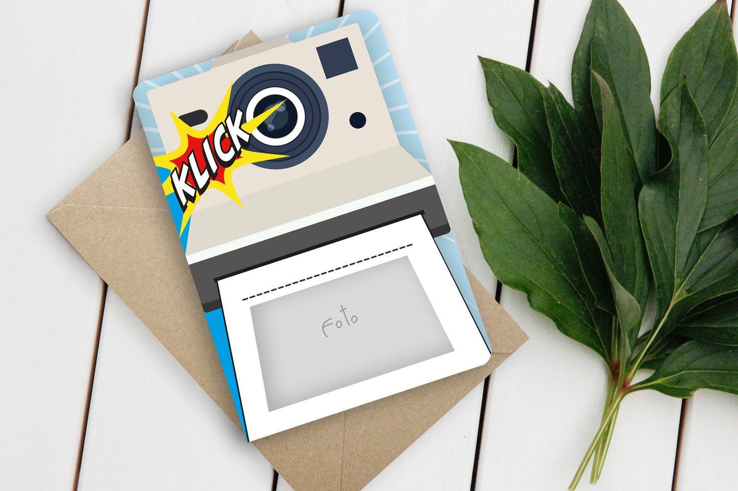 Biglietto doppio Fun-Cut «Polaroid»