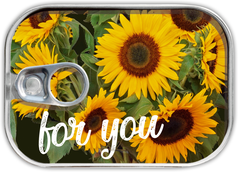 BIGLIETTO_scatola sardine «Per te - girasole»