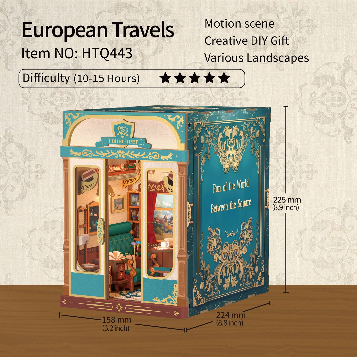 PUZZLE 3D in legno: Viaggi in Europa (Scena in Movimento)