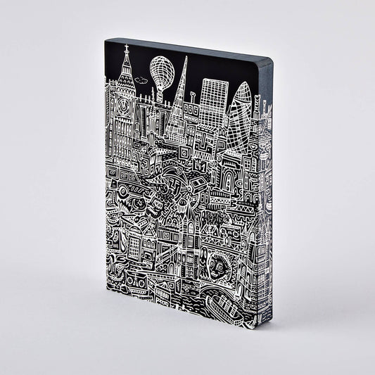 NUUNA _ Quaderno London Graphic L | A5+ | Griglia a puntini da 3,5 mm