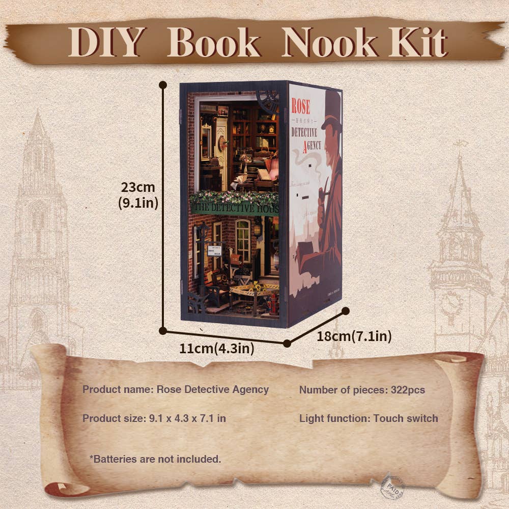 PUZZLE 3D per Libreria: Rose Detective Agency con protezione antipolvere