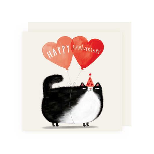 Biglietto auguri CHARLEY RABBIT from London_ Gatto "Anniversario"