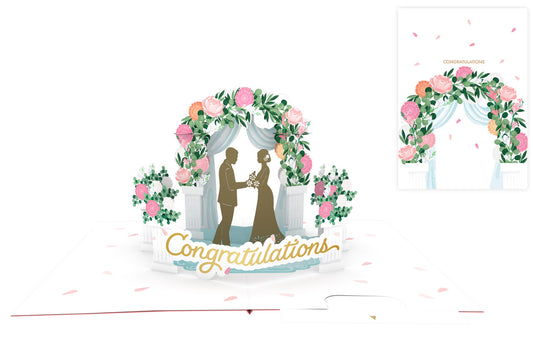 Biglietto Origamo auguri congratulazioni agli sposi