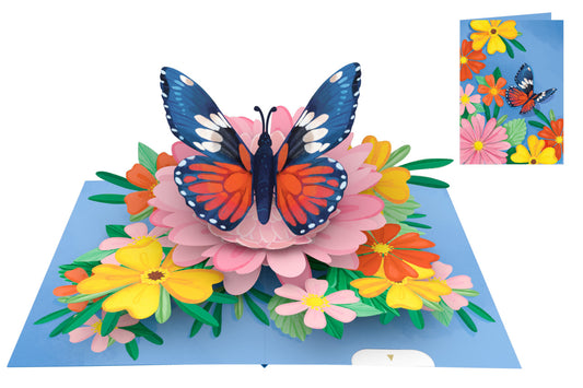 Biglietto Origamo Kirigami  farfalla