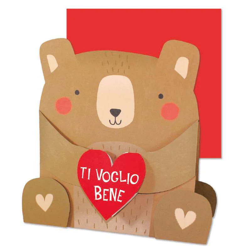 PANINI biglietti  pop up auguri ti voglio bene orso