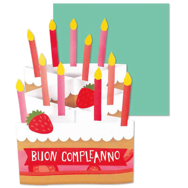 PANINI biglietti  pop up auguri  fetta di torta