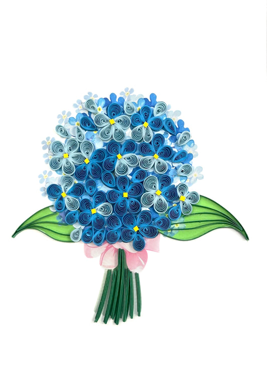 Biglietto Origamo auguri fiori non ti scordar di me