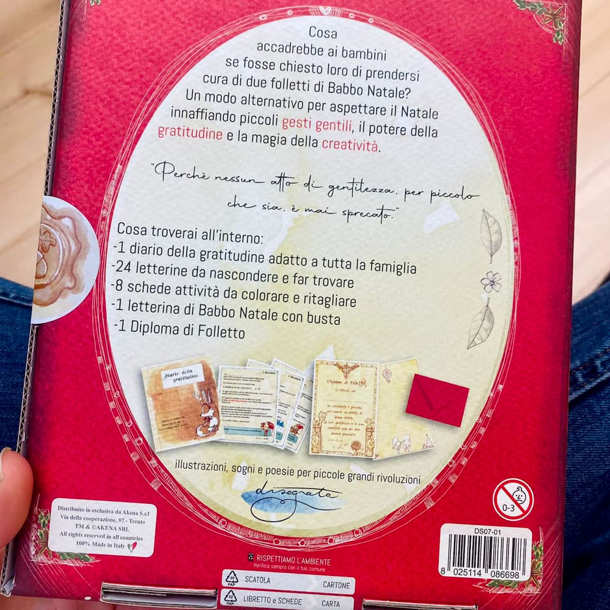 Calendario dell'Avvento della Gratitudine con Vischio e Lucetta _ DISEGNATA