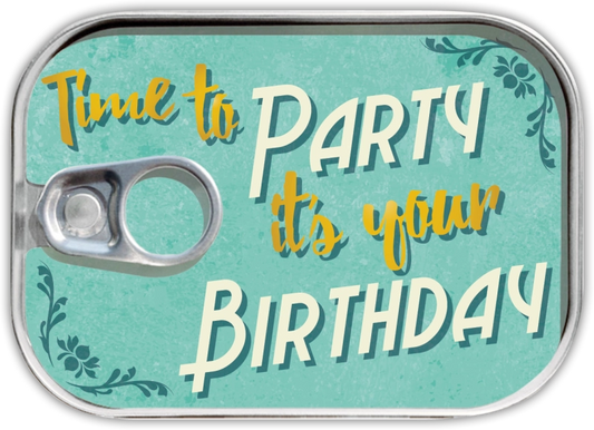Posta in scatola "Time to Party is Your Birthday"
