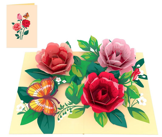 Biglietto Origamo rose