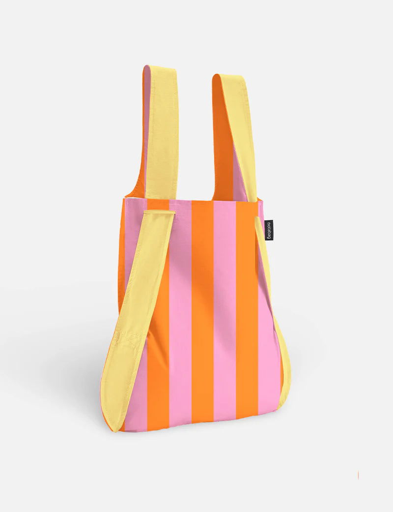 NOTABAG . Borsa - zaino -arancio-rosa