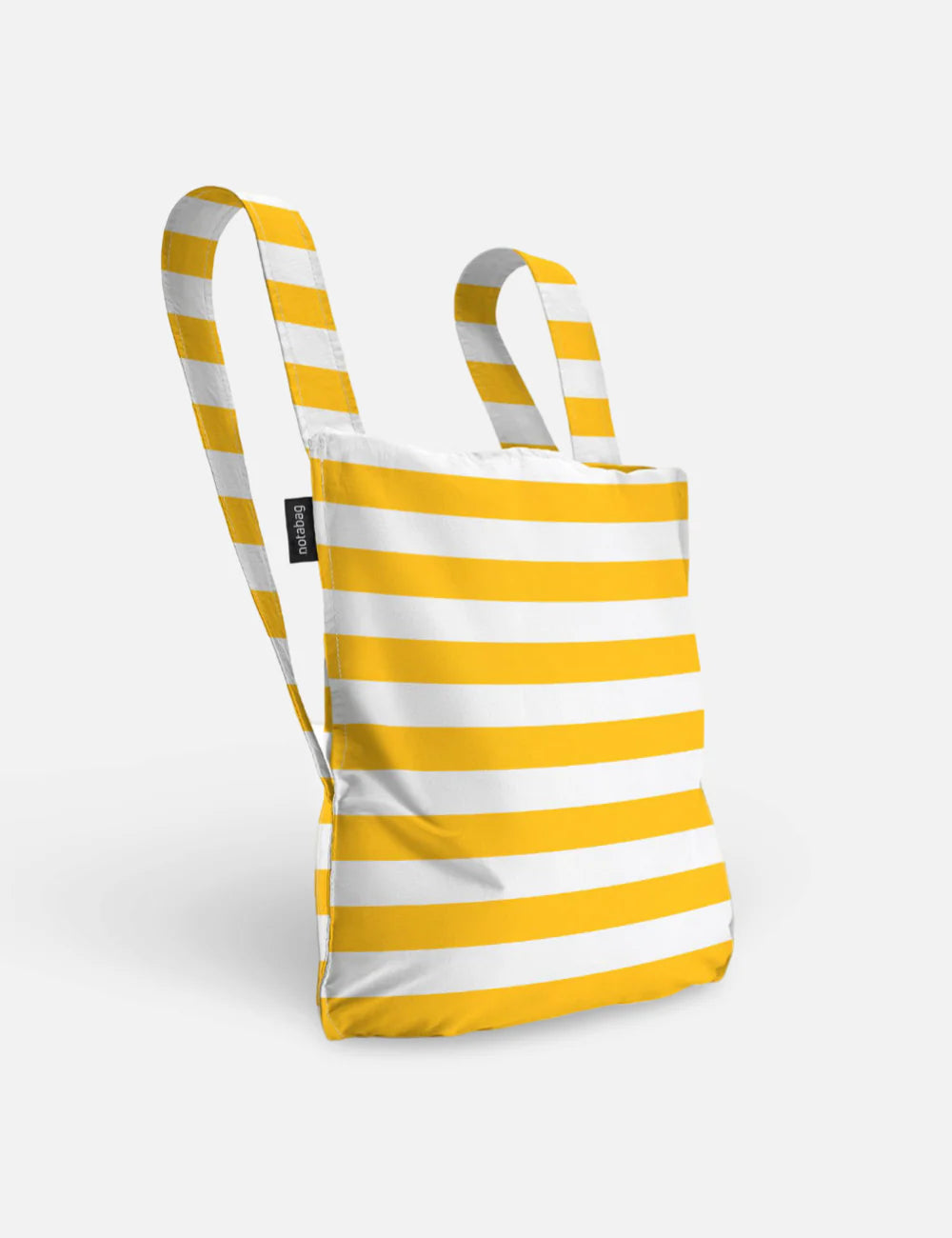 NOTABAG . Borsa - zaino -bianca-gialla