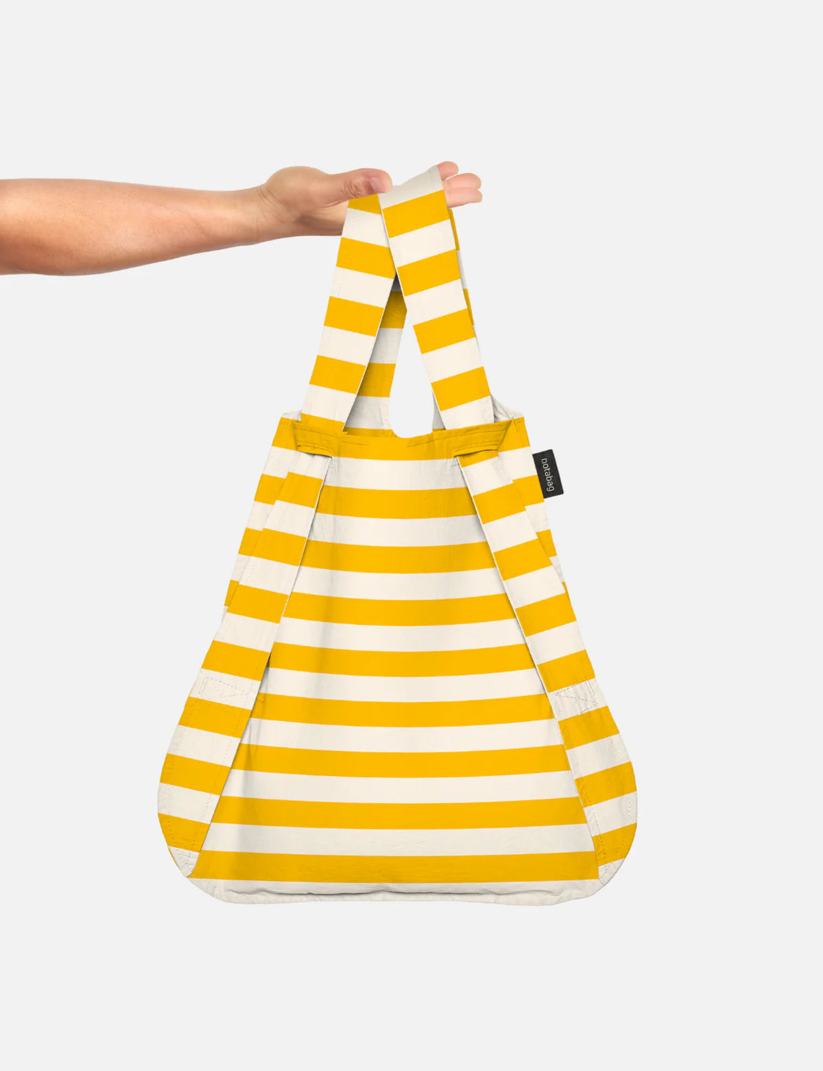NOTABAG . Borsa - zaino -bianca-gialla