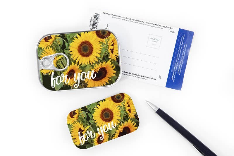 BIGLIETTO_scatola sardine «Per te - girasole»