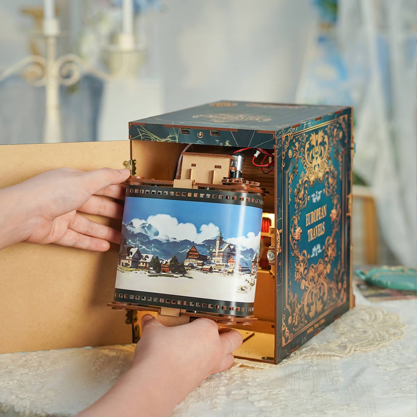 PUZZLE 3D in legno: Viaggi in Europa (Scena in Movimento)