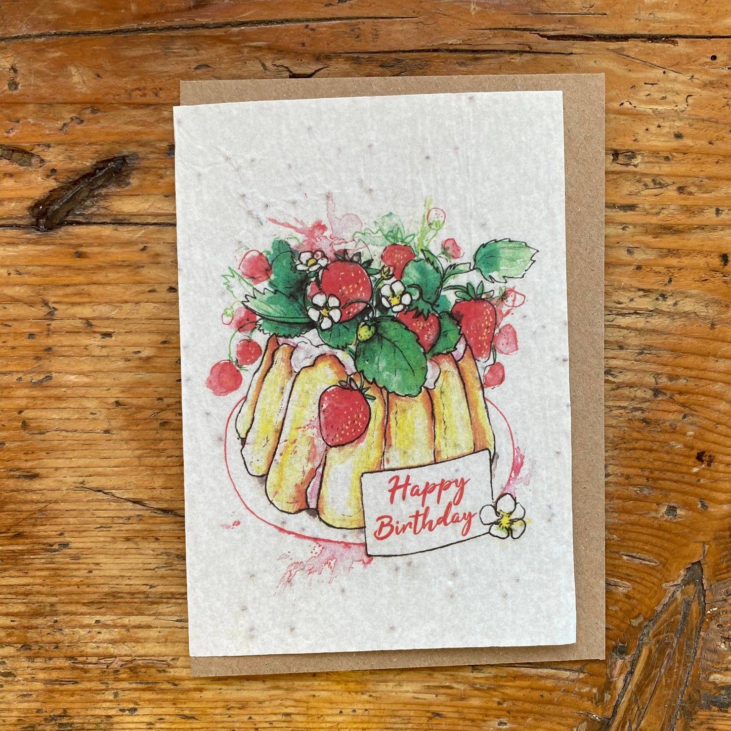 Carta da piantare seminata "Happy Birthday"