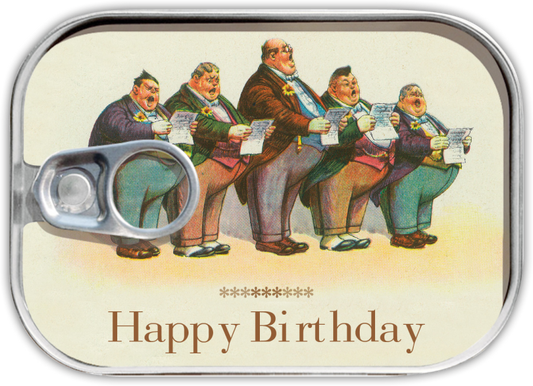 BIGLIETTO_scatola sardine - Vintage «Happy Birthday»