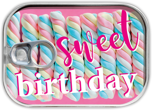 BIGLIETTO _ scatola sardine «Sweet Birthday»