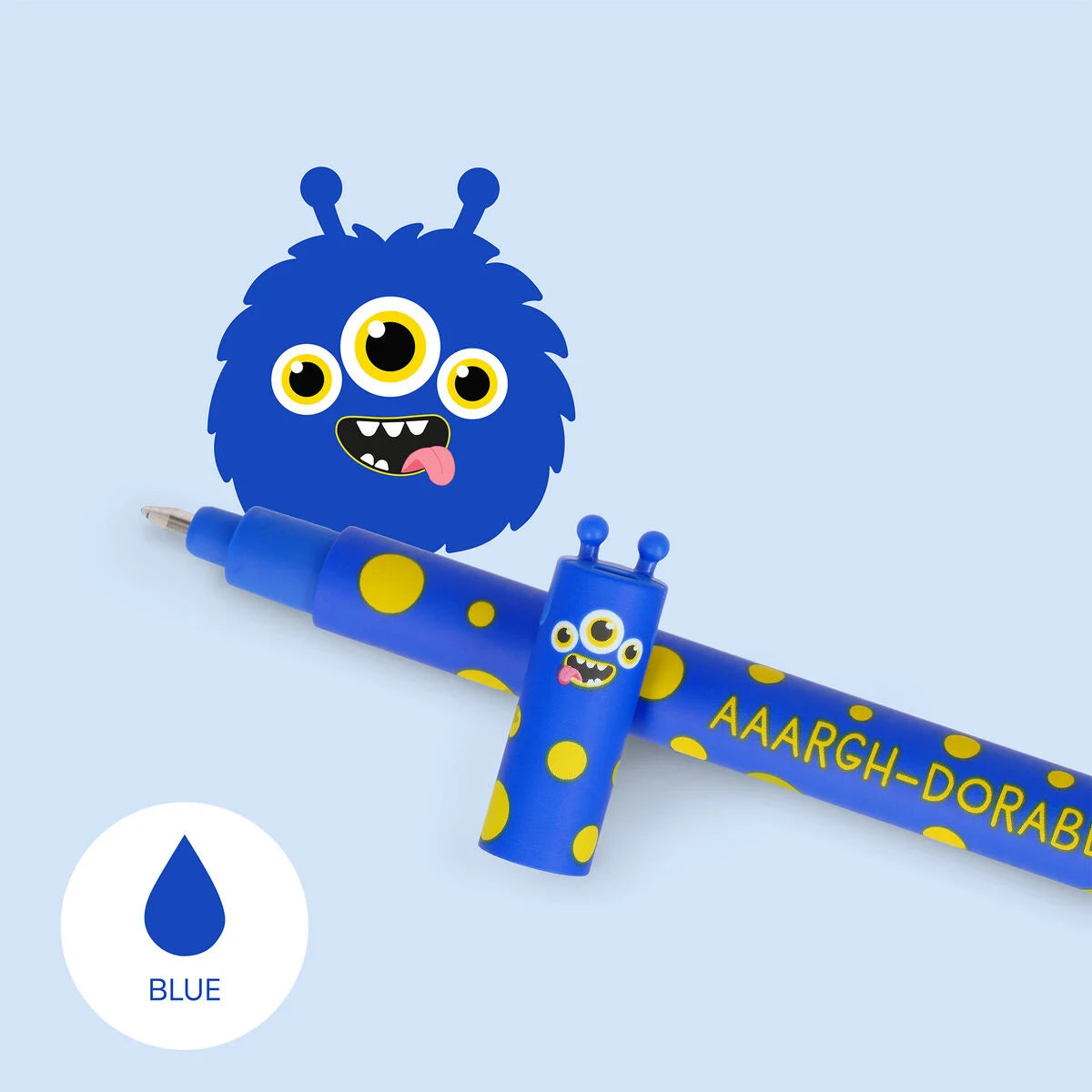 LEGAMI _ Penna Gel Cancellabile Monster _ BLU