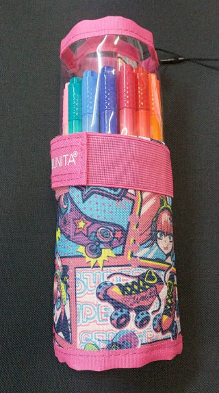 Rotolo brush tinta unita da 18 pennarelli