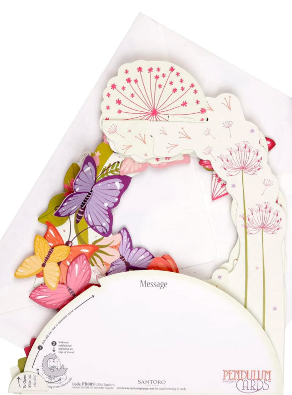 Santoro biglietto pendulum farfalle