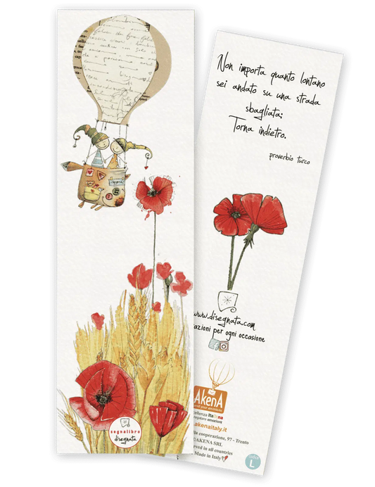 Segnalibro DISEGNATA - mongolfiera